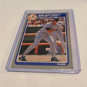 Don Mattingly 1985 Fleer Baseball Card -#133 New York Yankees Vintage